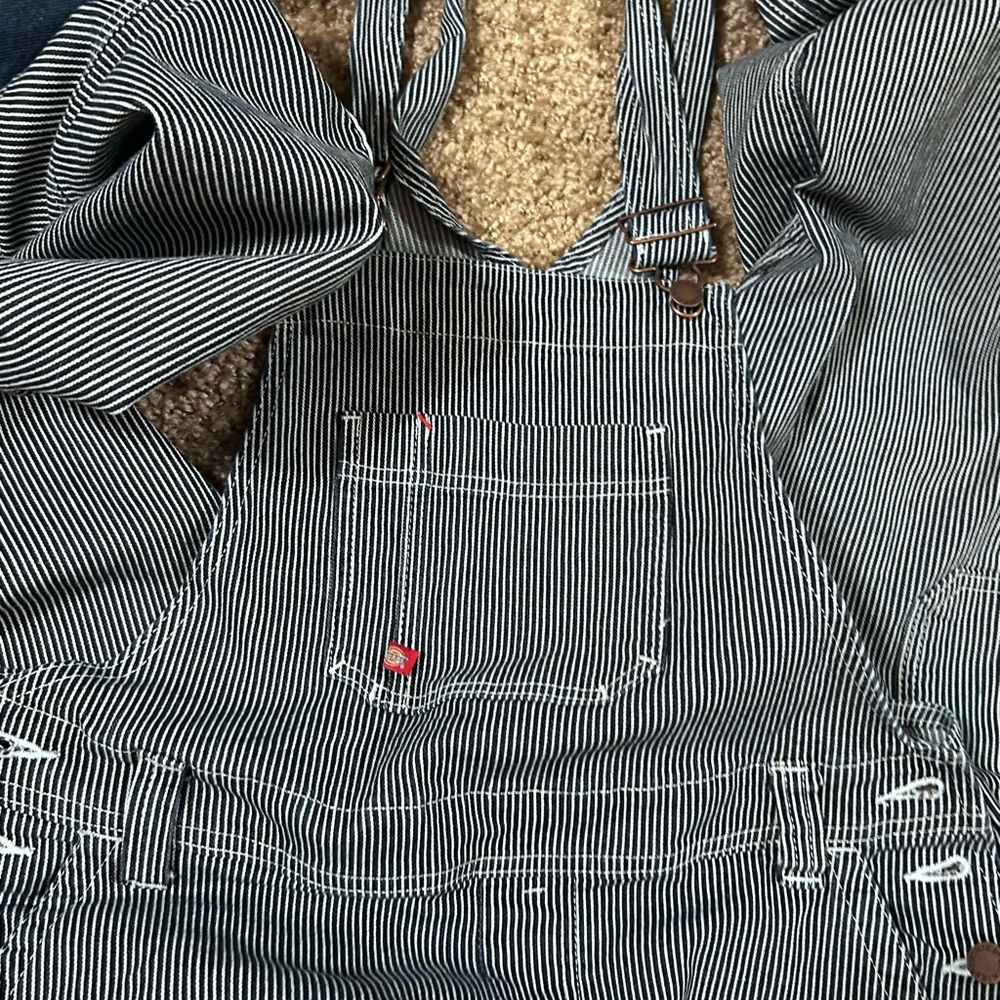 Black and White Striped Overalls